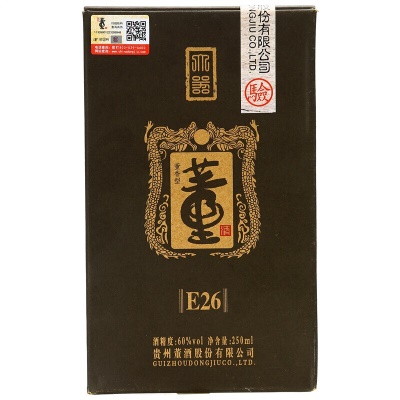 董酒 大器E26 董香型白酒 60度 250ml