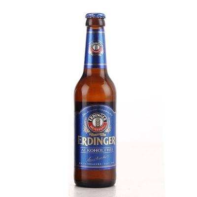 艾丁格（Erdinger）德国进口精酿啤酒小麦西柚果味无醇无酒精啤酒330mL瓶装整箱 12瓶艾丁格无醇啤酒