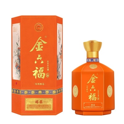 金六福 醇福 52度 500ml*6瓶 整箱装 浓香型白酒【婚宴用酒】