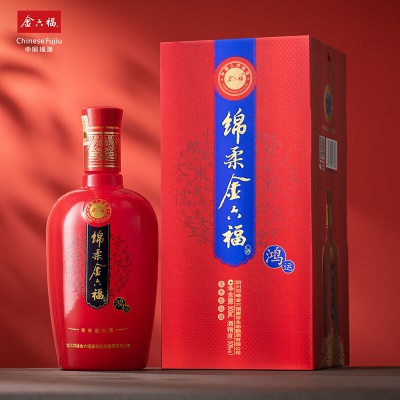 金六福 绵柔鸿运 50度 500ml*6瓶 整箱装 浓香型白酒【婚宴用酒】