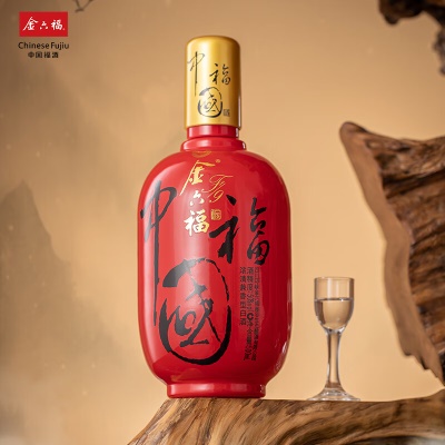 金六福 中国福F9 浓清兼香型白酒 50度 500ml*6瓶 整箱装【婚宴用酒】