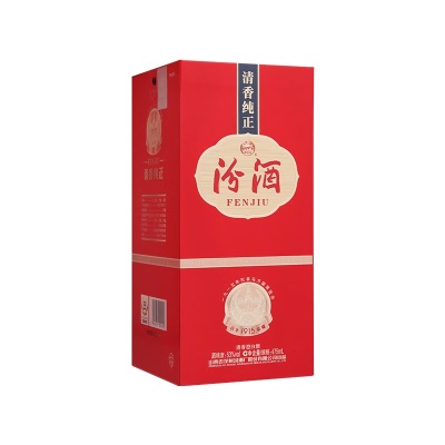 汾酒 杏花村酒 53度 巴拿马 475ml *6瓶 清香型高度白酒 整箱