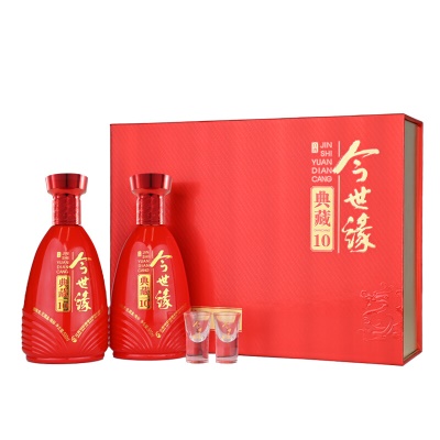 今世缘 典藏10 浓香型 白酒 42度 500ml*2瓶 礼盒装 【节日送礼】