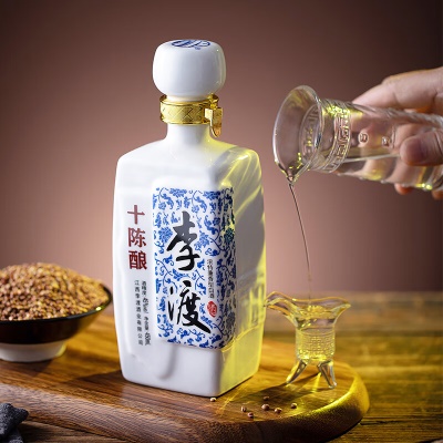 李渡十陈酿 高粱酒 45度兼香型白酒 粮食酒 收藏礼品 450ml*1瓶