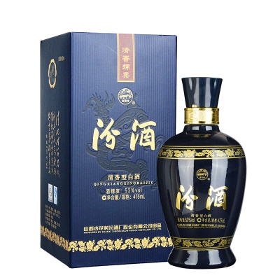 汾酒  53度蓝汾 475mL*6瓶 清香型白酒整箱 整箱