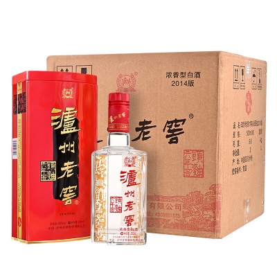 泸州老窖 六年窖头曲（铁盒）52度 浓香型白酒 500ml*6瓶 整箱装