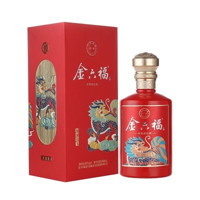 金六福酒 50度浓香型白酒 送礼迎宾酒水 福禄长久白酒整箱 500ml*6瓶