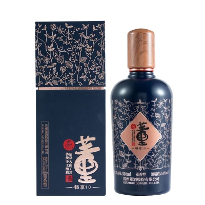 董酒(畅享10)54度500ml*6瓶箱装董香型白酒 董酒畅享10 500ml*6