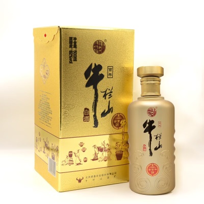 牛栏山 百年金京牛 浓香型 白酒 52度 500ml*6瓶 整箱装