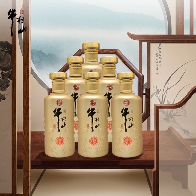 牛栏山 百年金京牛 浓香型 白酒 52度 500ml*6瓶 整箱装