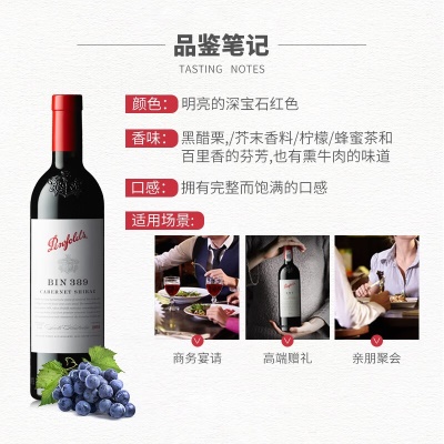 奔富（Penfolds）BIN389设拉子赤霞珠干红葡萄酒单支礼盒（新老包装随机）节日送礼 澳大利亚进口红酒