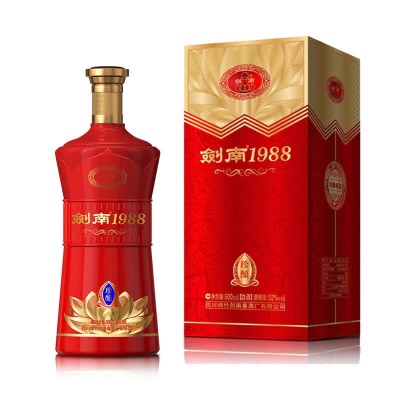 剑南春 剑南1988 珍酿52度500ml*6瓶整箱装浓香型白酒婚宴喜酒