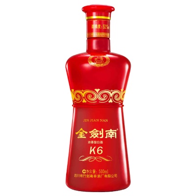 剑南春 金剑南K6 52度 500ml*6瓶 整箱装 浓香型白酒