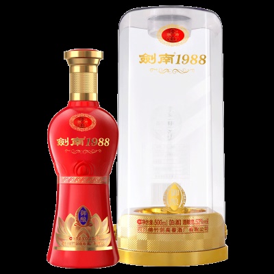 剑南春 婚宴喜酒 52度 浓香型白酒 剑南1988御酿500ML*6瓶整箱装