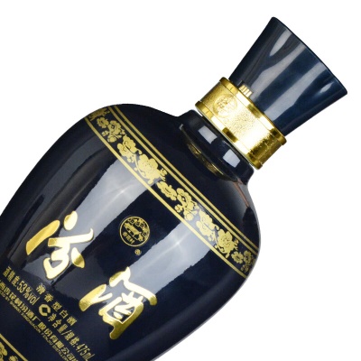 汾酒 蓝汾 清香型白酒 53度475ml*6瓶 整箱装（53度仿蓝瓷）